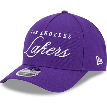 Mützen gebogen violett snapback 9FORTY M-Crown Draft 2025 der Los Angeles Lakers NBA von New Era