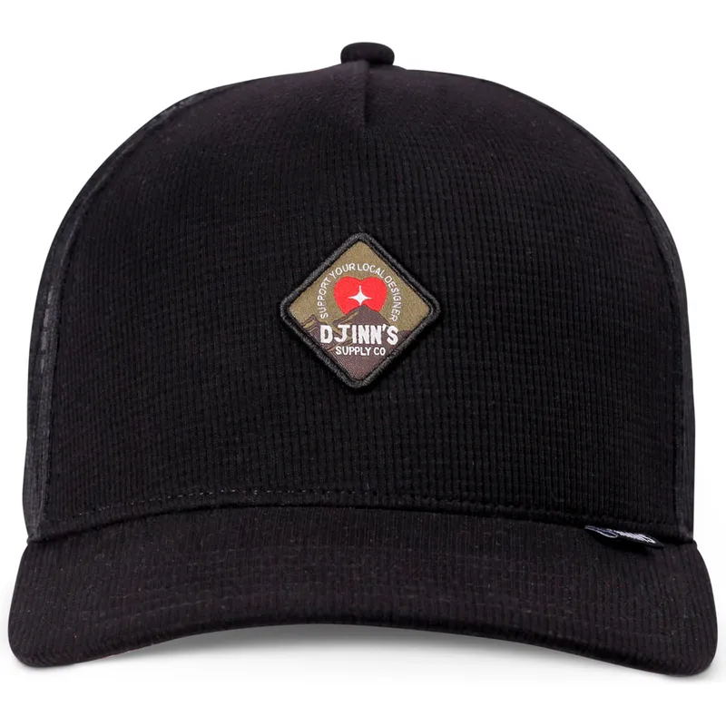 schwarze-trucker-kappe-mountain-hft-waffle-von-djinns schwarze-trucker-kappe-mountain-hft-waffle-von-djinns