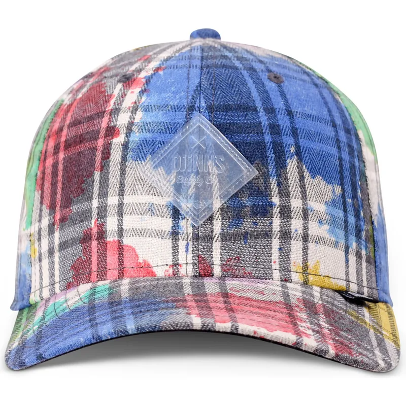mehrfarbige-gebogene-snapback-kappe-6p-truefit-dirty-check-von-djinns