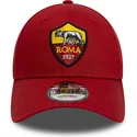 casquette-courbee-rouge-ajustable-9forty-core-associazione-sportiva-roma-serie-a-new-era