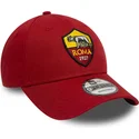 casquette-courbee-rouge-ajustable-9forty-core-associazione-sportiva-roma-serie-a-new-era