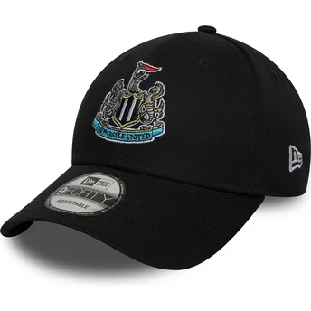 Casquette courbée noire ajustable 9FORTY Core Newcastle United Football Club Premier League New Era