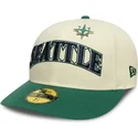 casquette-courbee-beige-et-verte-ajustee-59fifty-all-star-game-pin-seattle-mariners-mlb-new-era