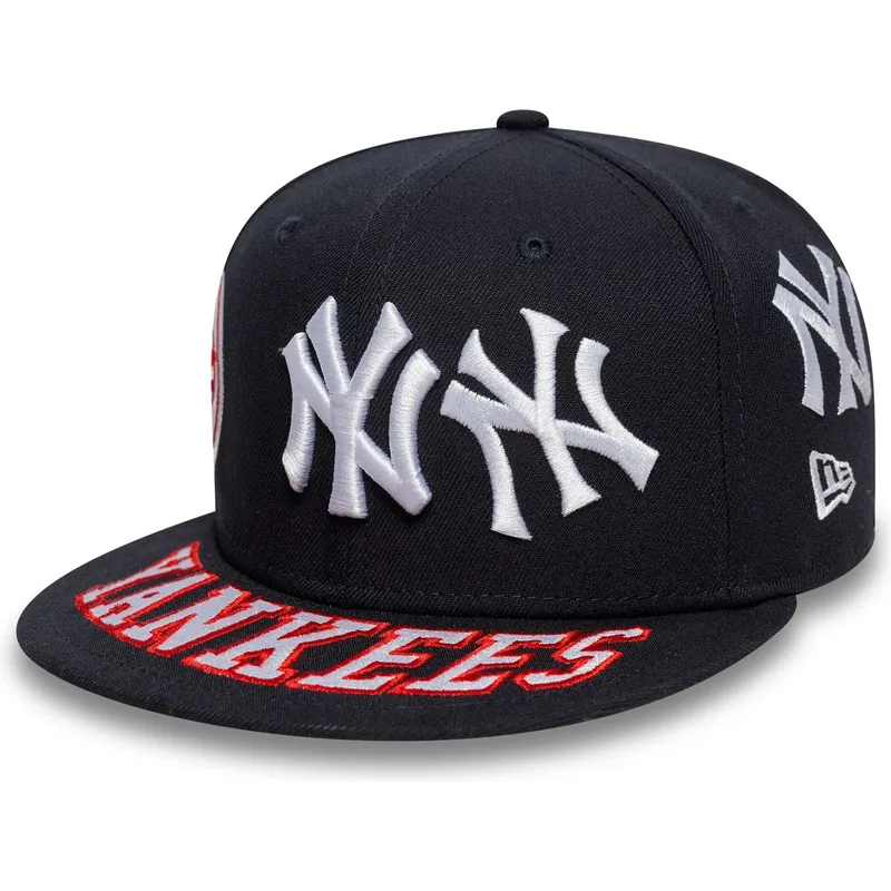 marineblaue-angepasste-59fifty-all-over-flat-cap-der-new-york-yankees-mlb-von-new-era