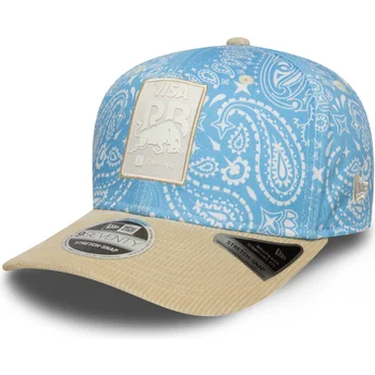 Casquette courbée bleue et beige snapback 9SEVENTY Stretch Snap Lifestyle Racing Bulls F1 Team Formula 1 New Era
