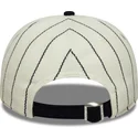 beige-und-marineblaue-verstellbare-flache-kappe-9fifty-retro-crown-heritage-der-new-york-yankees-mlb-von-new-era