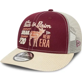Mützen gebogen rot snapback 9FIFTY Cord von New Era