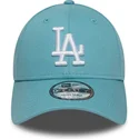 hellblaue-verstellbare-gebogene-kappe-9forty-league-essential-der-los-angeles-dodgers-mlb-von-new-era