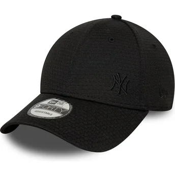 Casquette courbée noire snapback avec logo noir 9FORTY Flawless Mesh New York Yankees MLB New Era