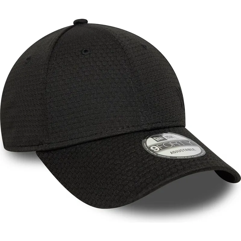 schwarze-gebogene-snapback-kappe-mit-schwarzem-logo-9forty-flawless-mesh-der-new-york-yankees-mlb-von-new-era