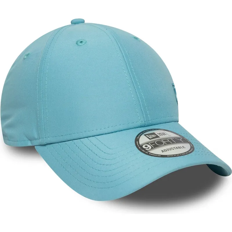 hellblaue-verstellbare-curved-cap-mit-blauem-logo-9forty-tonal-flawless-der-new-york-yankees-mlb-von-new-era