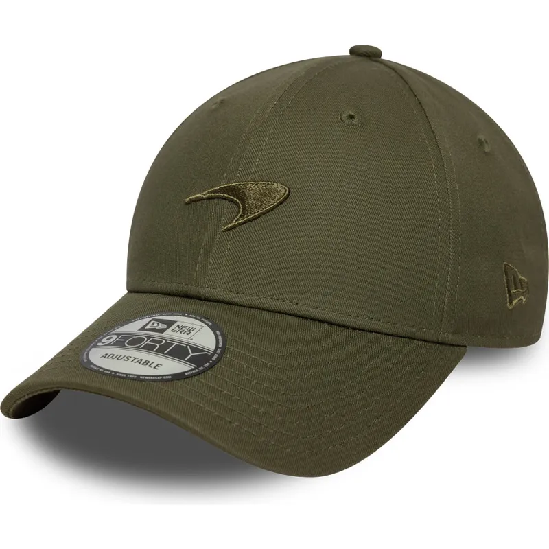grune-verstellbare-curved-cap-mit-grunem-logo-9forty-seasonal-von-mclaren-racing-formula-1-von-new-era