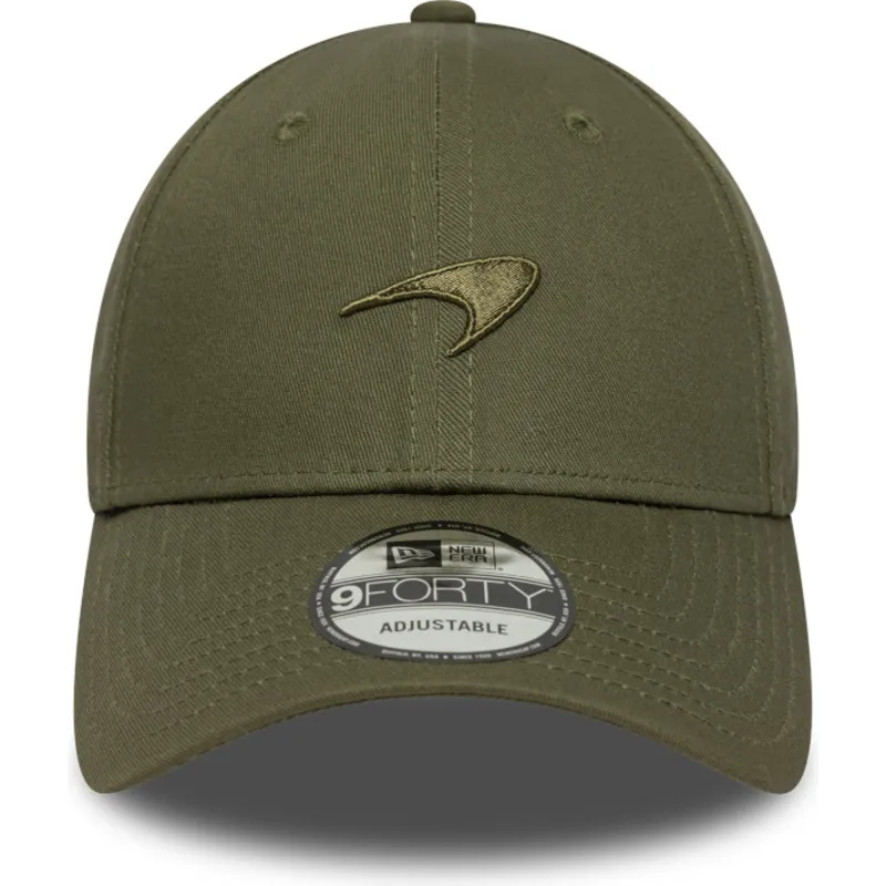 grune-verstellbare-curved-cap-mit-grunem-logo-9forty-seasonal-von-mclaren-racing-formula-1-von-new-era