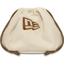 beige-verstellbare-curved-cap-mit-braunem-logo-9twenty-leather-der-new-york-yankees-mlb-von-new-era