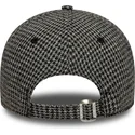 schwarze-verstellbare-curved-cap-9twenty-houndstooth-der-new-york-yankees-mlb-von-new-era