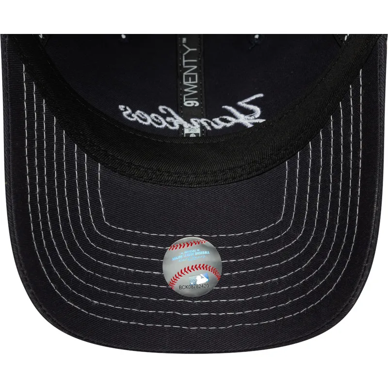 marineblaue-gebogene-verstellbare-kappe-9twenty-contrast-stitch-der-new-york-yankees-mlb-von-new-era marineblaue-gebogene-verstellbare-kappe-9twenty-contrast-stitch-der-new-york-yankees-mlb-von-new-era