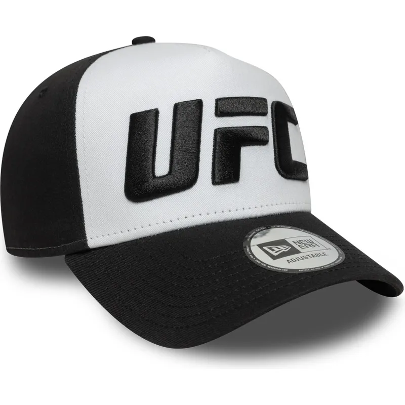 weisse-und-schwarze-gebogene-kappe-a-frame-core-von-ufc-ultimate-fighting-championship-von-new-era weisse-und-schwarze-gebogene-kappe-a-frame-core-von-ufc-ultimate-fighting-championship-von-new-era