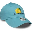 blaue-verstellbare-curved-cap-fur-damen-9twenty-phrase-profumo-d-estate-von-new-era
