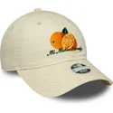 beige-verstellbare-curved-cap-fur-damen-9twenty-phrase-mi-media-naranja-von-new-era