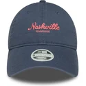 blaue-verstellbare-curved-cap-fur-damen-9twenty-city-nashville-von-new-era