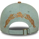 casquette-courbee-bleue-et-marron-ajustable-pour-femme-9twenty-western-pin-new-era