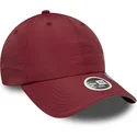 gebogene-bordeauxrote-verstellbare-damenkappe-open-back-flawless-der-new-york-yankees-mlb-von-new-era