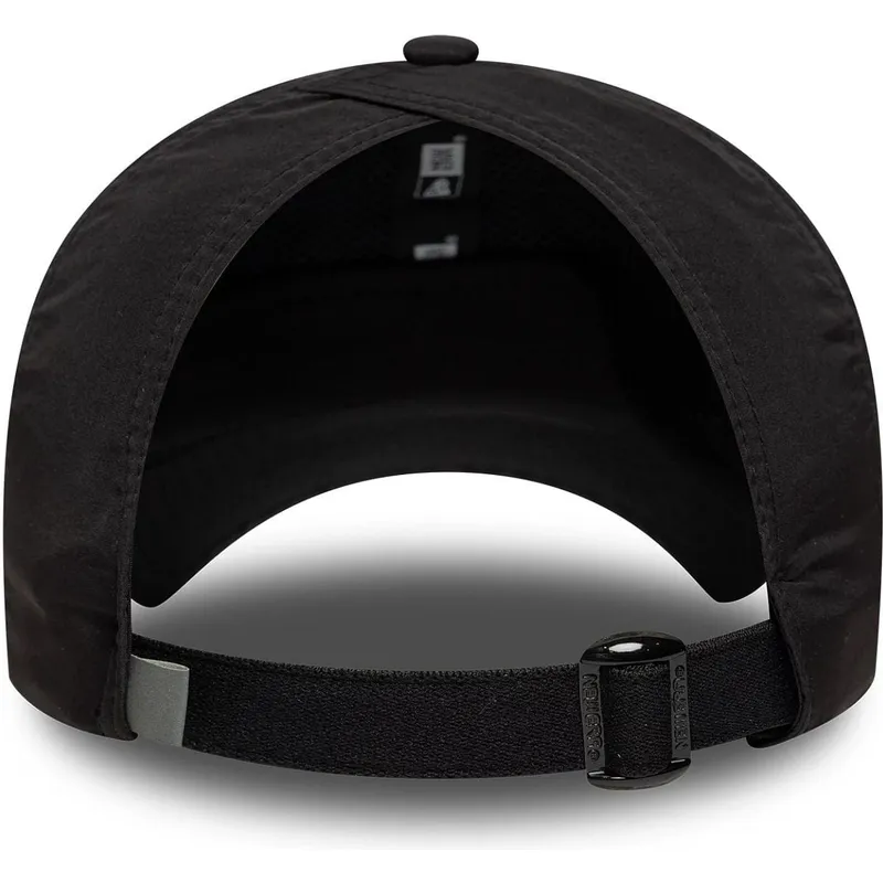 schwarze-gebogene-verstellbare-damenkappe-open-back-flawless-der-new-york-yankees-mlb-von-new-era schwarze-gebogene-verstellbare-damenkappe-open-back-flawless-der-new-york-yankees-mlb-von-new-era
