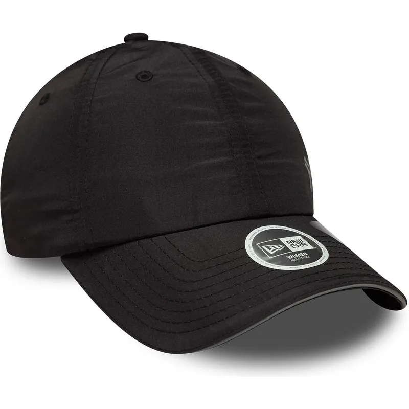 schwarze-gebogene-verstellbare-damenkappe-open-back-flawless-der-new-york-yankees-mlb-von-new-era schwarze-gebogene-verstellbare-damenkappe-open-back-flawless-der-new-york-yankees-mlb-von-new-era