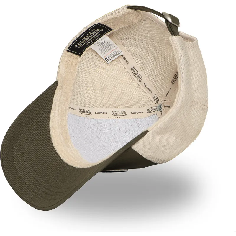 grune-und-beige-verstellbare-trucker-kappe-lof-b32-von-von-dutch