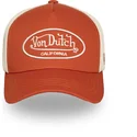 trucker-cap-orange-und-beige-verstellbar-lof-b33-von-von-dutch