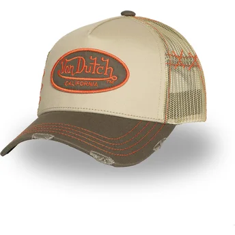 Casquette trucker beige USED 06 Von Dutch