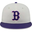 beige-und-violette-anliegende-flat-cap-59fifty-clr-dvlp-der-boston-red-sox-mlb-von-new-era