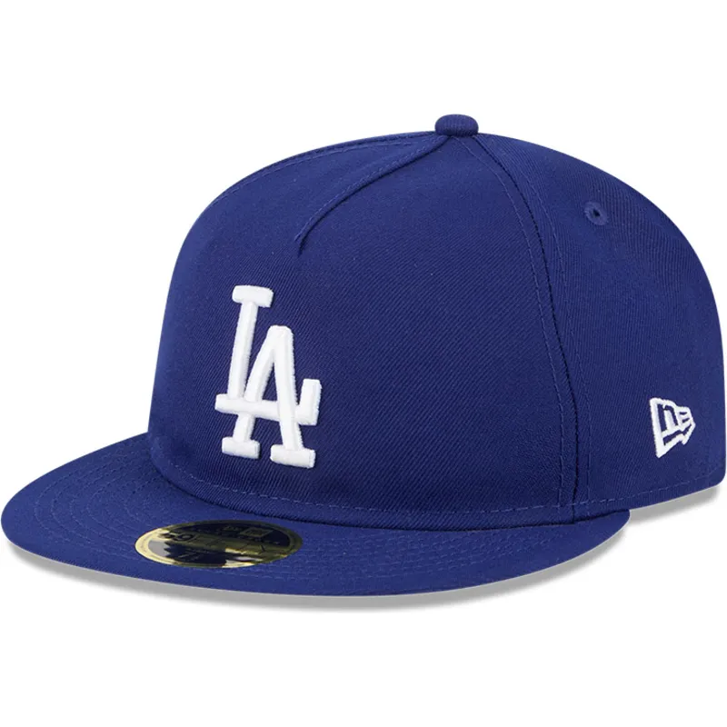 flache-blaue-angepasste-59fifty-retro-crown-a-frame-easy-kappe-der-los-angeles-dodgers-mlb-von-new-era