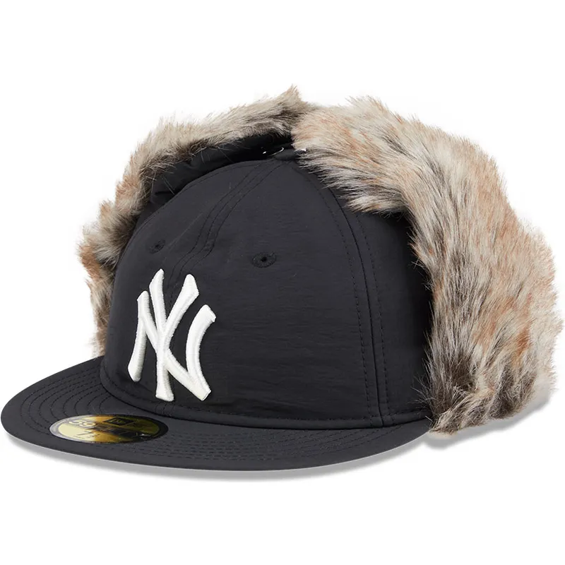 schwarze-enganliegende-59fifty-winter-dog-ear-flatcap-der-new-york-yankees-mlb-von-new-era schwarze-enganliegende-59fifty-winter-dog-ear-flatcap-der-new-york-yankees-mlb-von-new-era