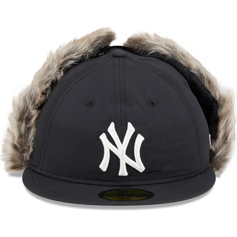 schwarze-enganliegende-59fifty-winter-dog-ear-flatcap-der-new-york-yankees-mlb-von-new-era schwarze-enganliegende-59fifty-winter-dog-ear-flatcap-der-new-york-yankees-mlb-von-new-era
