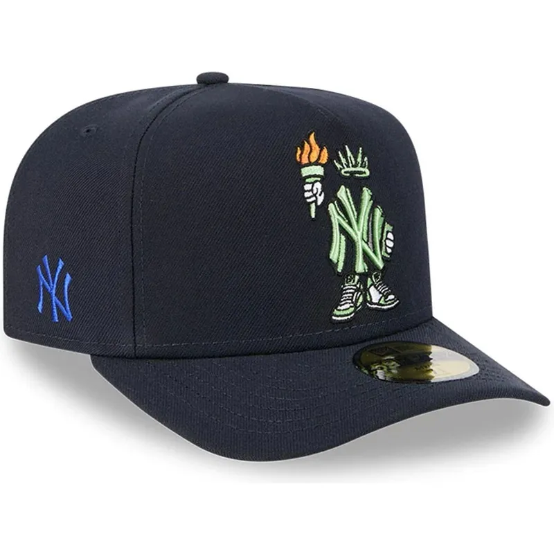 marineblaue-gebogene-verstellbare-59fifty-a-frame-cartoon-kappe-der-new-york-yankees-mlb-von-new-era marineblaue-gebogene-verstellbare-59fifty-a-frame-cartoon-kappe-der-new-york-yankees-mlb-von-new-era