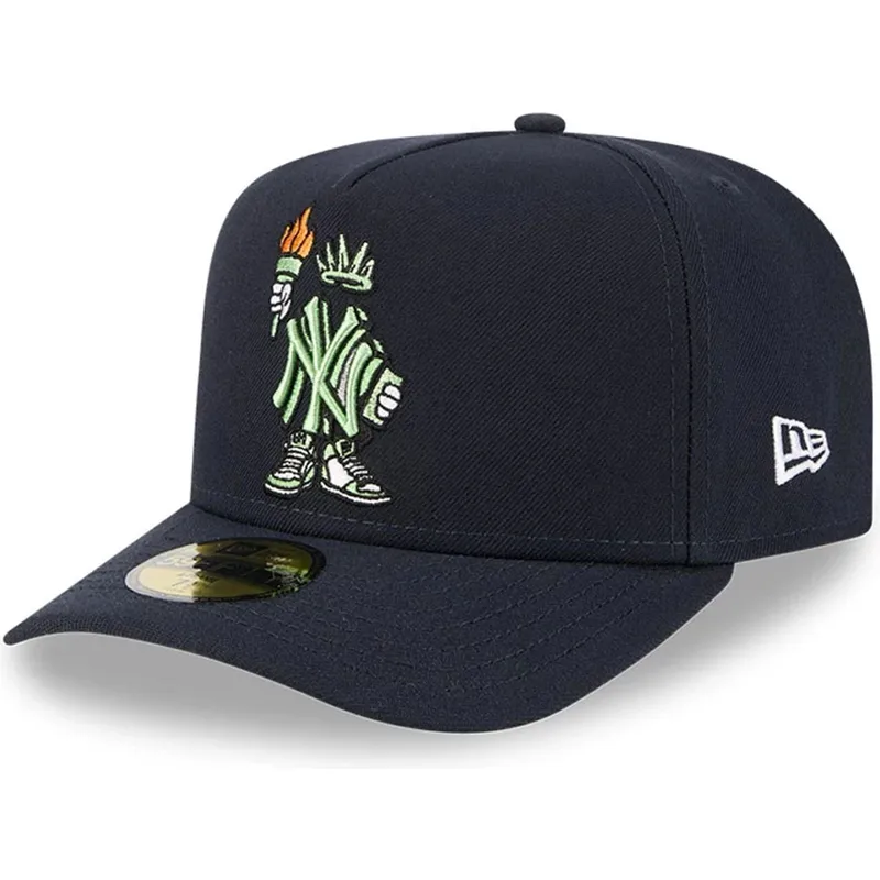 marineblaue-gebogene-verstellbare-59fifty-a-frame-cartoon-kappe-der-new-york-yankees-mlb-von-new-era marineblaue-gebogene-verstellbare-59fifty-a-frame-cartoon-kappe-der-new-york-yankees-mlb-von-new-era