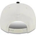 beige-und-schwarze-gebogene-snapback-kappe-9fifty-a-frame-chainstitch-der-los-angeles-kings-nhl-von-new-era