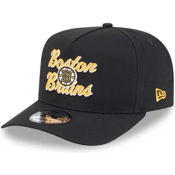 Mützen gebogen schwarz snapback 9FIFTY A Frame Chainstitch der Boston Bruins NHL von New Era