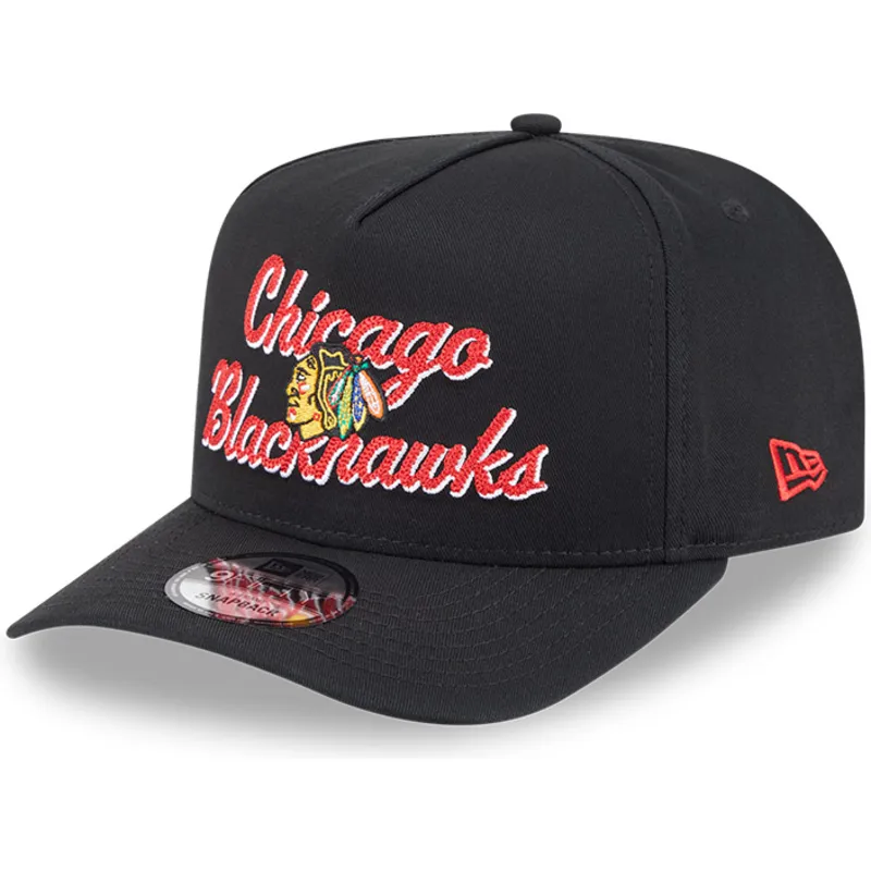 schwarze-gebogene-snapback-kappe-9fifty-a-frame-chainstitch-der-chicago-blackhawks-nhl-von-new-era