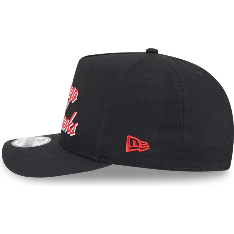 schwarze-gebogene-snapback-kappe-9fifty-a-frame-chainstitch-der-chicago-blackhawks-nhl-von-new-era