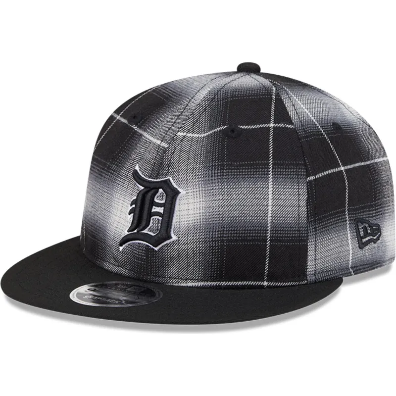 schwarze-flache-snapback-kappe-9fifty-retro-crown-plaid-der-detroit-tigers-mlb-von-new-era schwarze-flache-snapback-kappe-9fifty-retro-crown-plaid-der-detroit-tigers-mlb-von-new-era