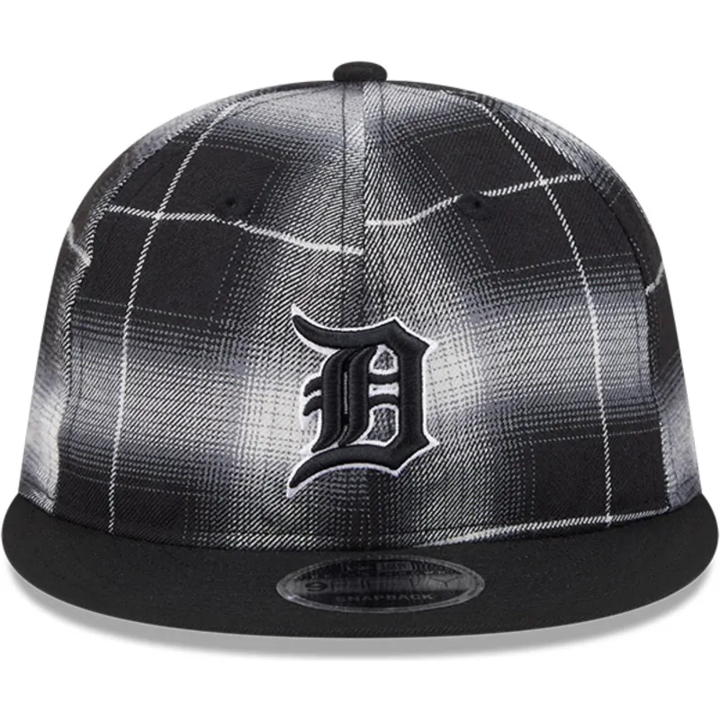 schwarze-flache-snapback-kappe-9fifty-retro-crown-plaid-der-detroit-tigers-mlb-von-new-era schwarze-flache-snapback-kappe-9fifty-retro-crown-plaid-der-detroit-tigers-mlb-von-new-era