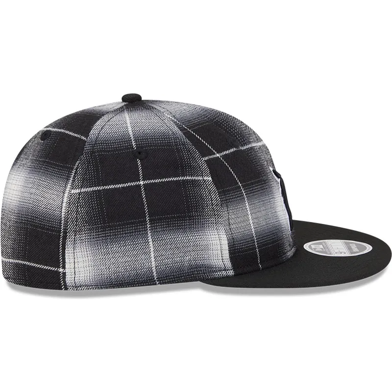schwarze-flache-snapback-kappe-9fifty-retro-crown-plaid-der-detroit-tigers-mlb-von-new-era schwarze-flache-snapback-kappe-9fifty-retro-crown-plaid-der-detroit-tigers-mlb-von-new-era