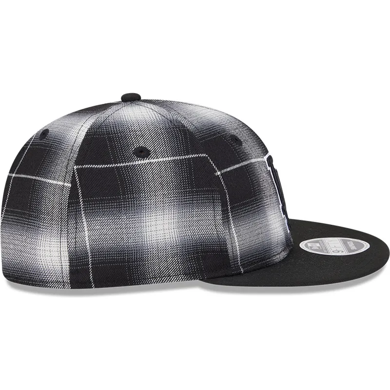 schwarze-flache-9fifty-retro-crown-plaid-snapback-cap-der-los-angeles-dodgers-mlb-von-new-era