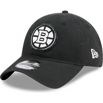 Mützen gebogen schwarz verstellbares band 9TWENTY Stamp der Boston Bruins NHL von New Era