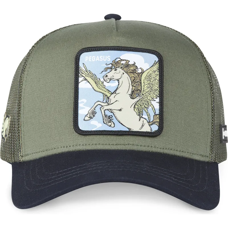 mutzen-gebogen-grun-snapback-pegasus-beasts-von-capslab