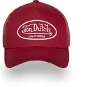 rote-verstellbare-trucker-kappe-lof-b38-von-von-dutch
