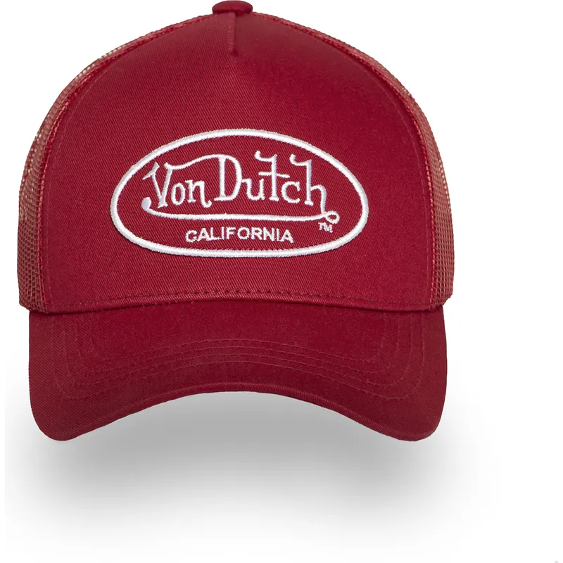 rote-verstellbare-trucker-kappe-lof-b38-von-von-dutch