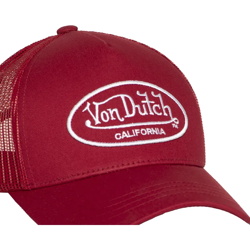 rote-verstellbare-trucker-kappe-lof-b38-von-von-dutch
